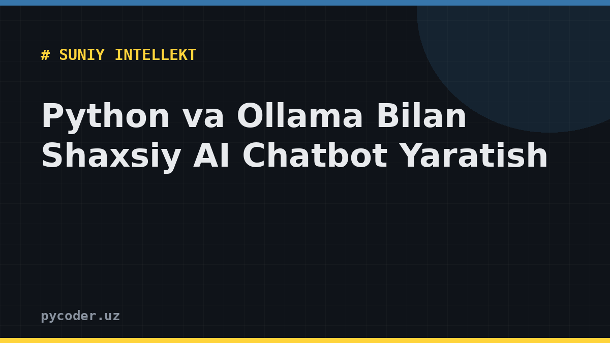Создание персонального локального ИИ-чат-бота на Python и Ollama
